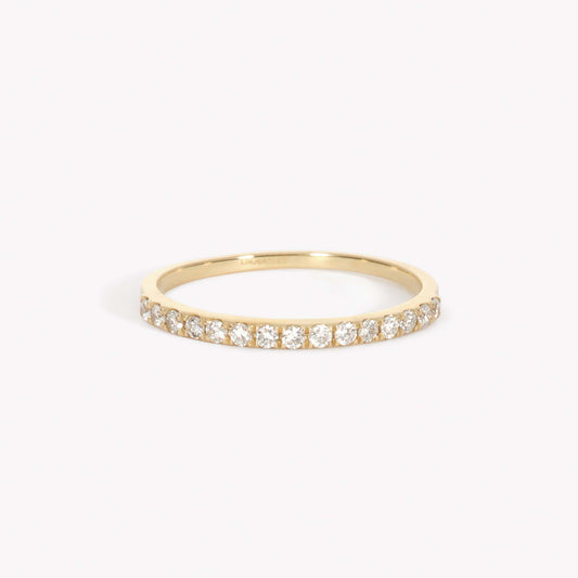 Diamond half eternity ring in 14k yellow gold