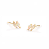 Opal Stud Earrings 14k Gold - Delia