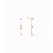 Diamond Drop Earrings 14k Gold - Alessia