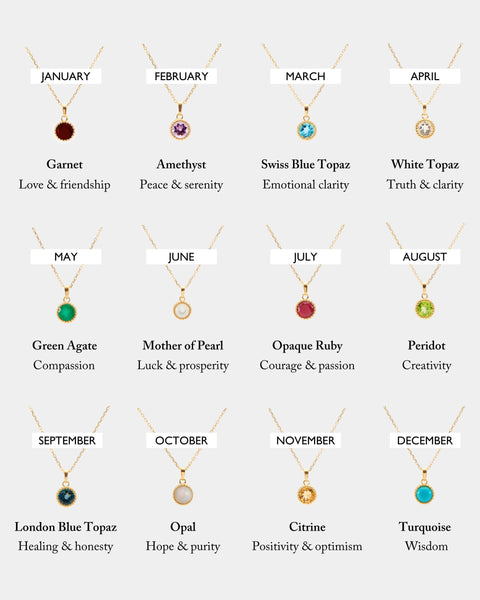 June Birthstone Necklace Mother of Pearl Linjer Jewelry