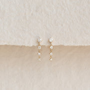 Diamond Drop Earrings 14k Gold - Helmi