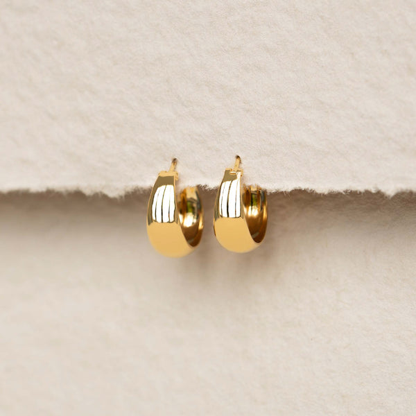 Chunky Gold Hoop Earrings - Jorunn | Linjer Jewelry