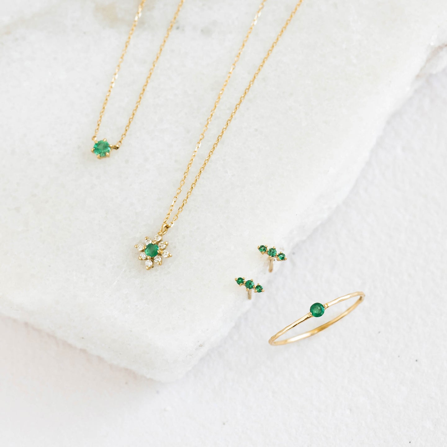 Emerald Ring 14k Gold - Penelope