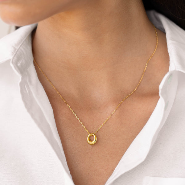 Circle Pendant Necklace Lilou Linjer Jewelry