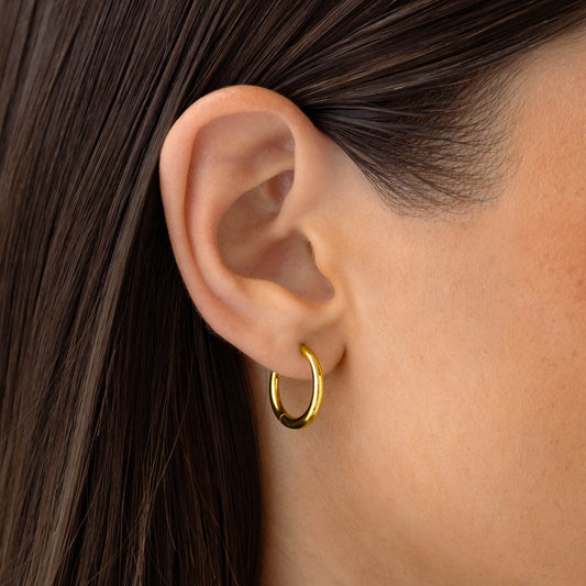 Tapered Hoop Earrings - Daphne - Linjer