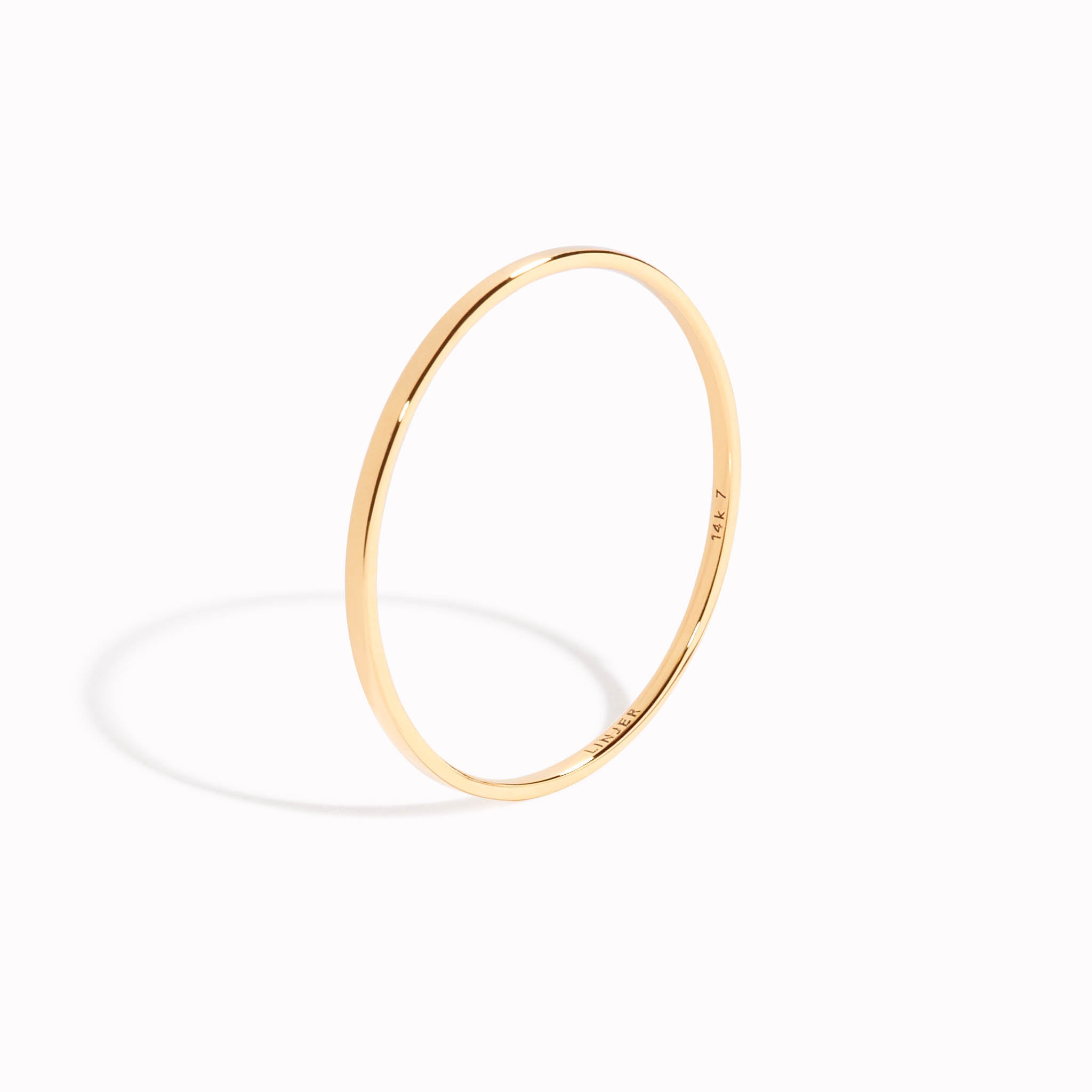 Linjer Thin 14K Gold Ring - Elin, 14K Solid Gold Linjer Thin 14K Gold Ring - Elin, 14K Solid Gold