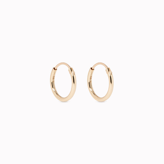 14k solid gold hoop earrings