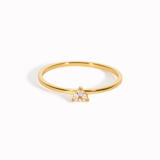 Gold Vermeil, White Topaz