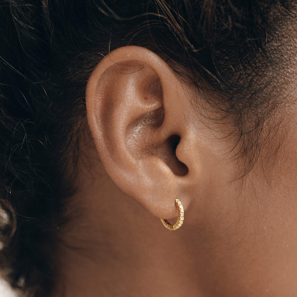 Gold Huggie Earrings Set | Linjer Jewelry
