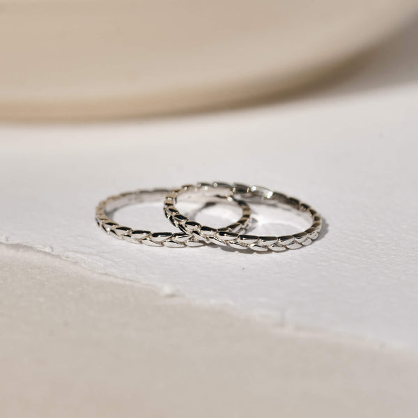 Braided Silver Ring - Lillian | Linjer Jewelry
