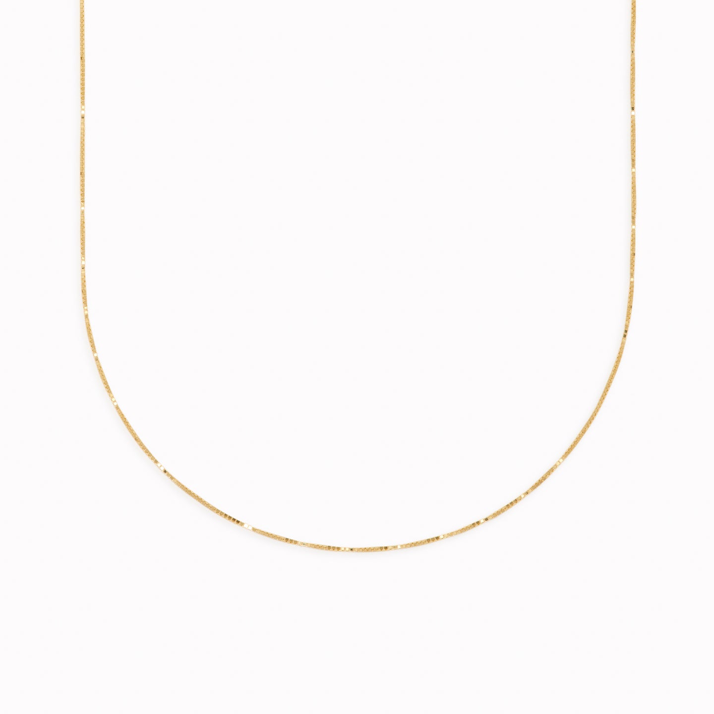 14k Gold Box Chain Necklace - Faye