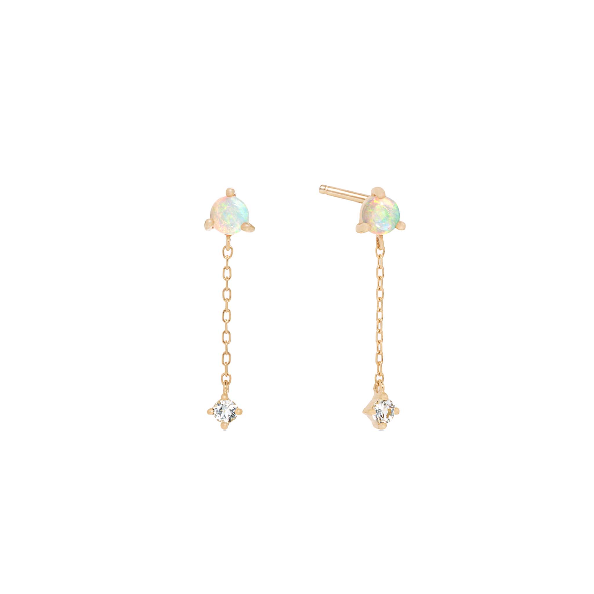 Opal Dangle Earrings 14k Gold - Engla | Linjer Jewelry