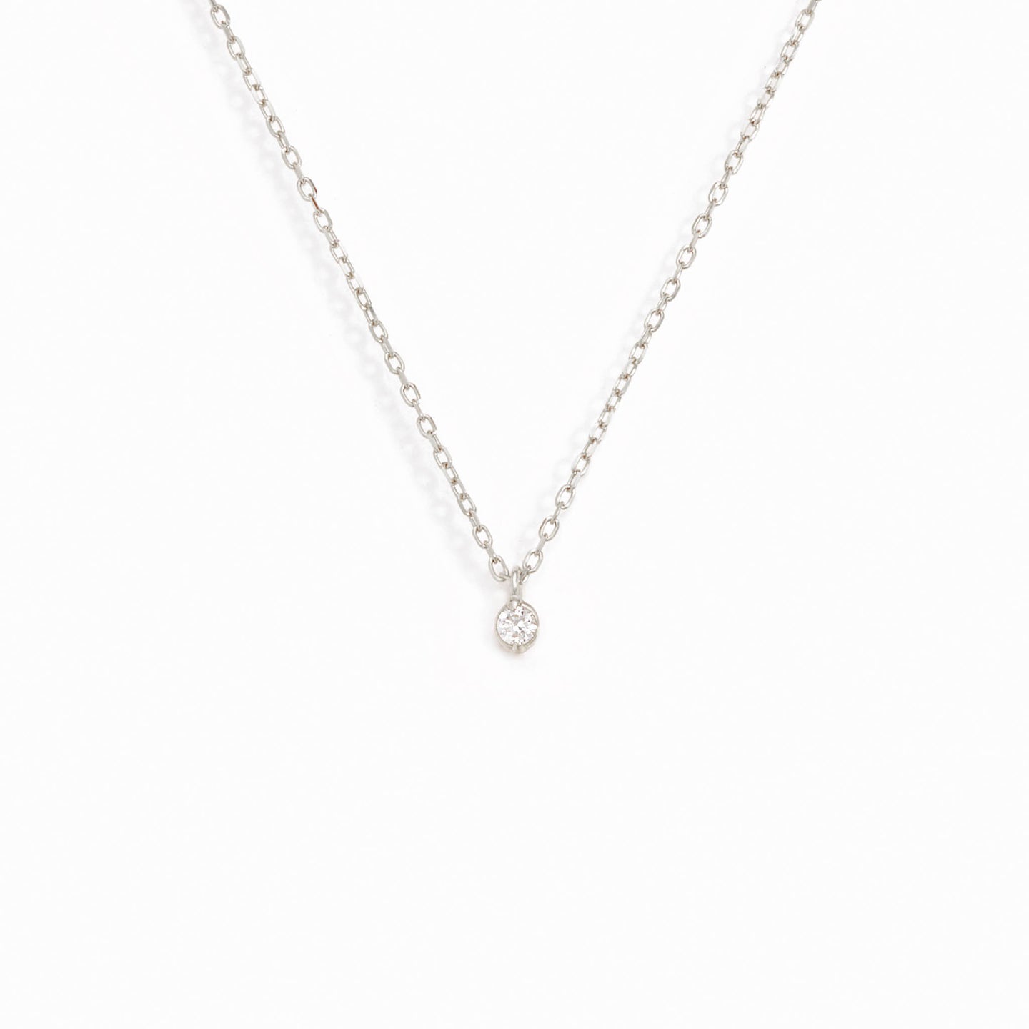 Diamond Pendant Necklace White Gold - Athena