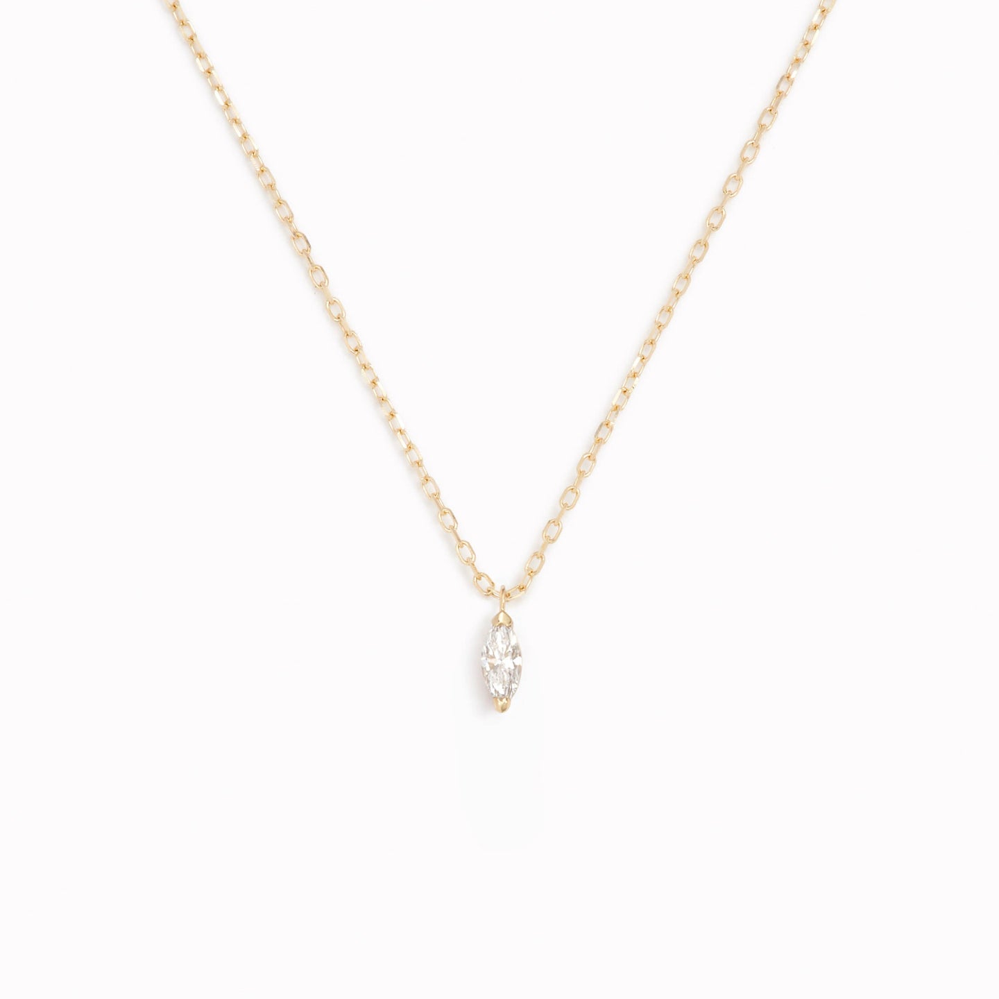 Marquise Diamond Necklace 14k Gold - Aletta