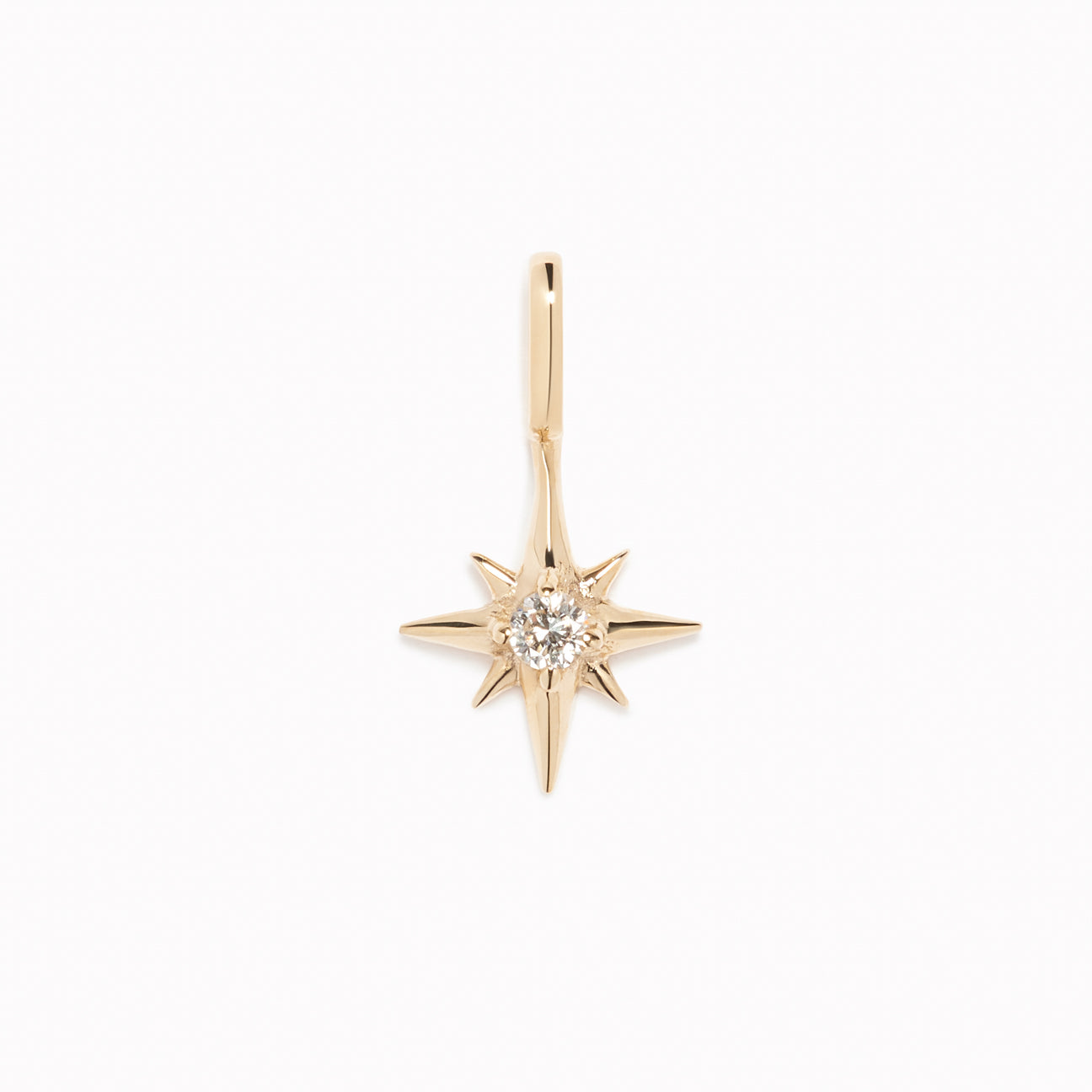 STAR JEWELRY ゴールド Lab Grown Diamond Star Charm 14k Gold | Linjer Jewelry