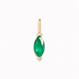 May Birthstone Pendant 14k Gold - Green Agate