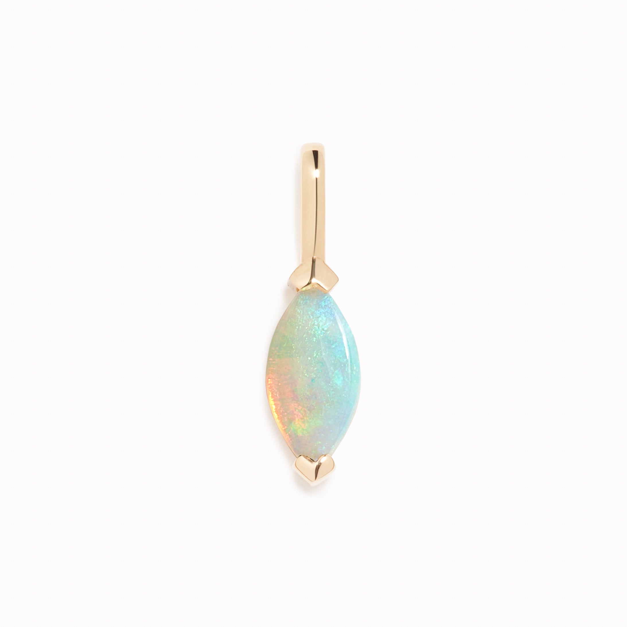 October Birthstone Pendant 14k Gold - Opal | Linjer Jewelry