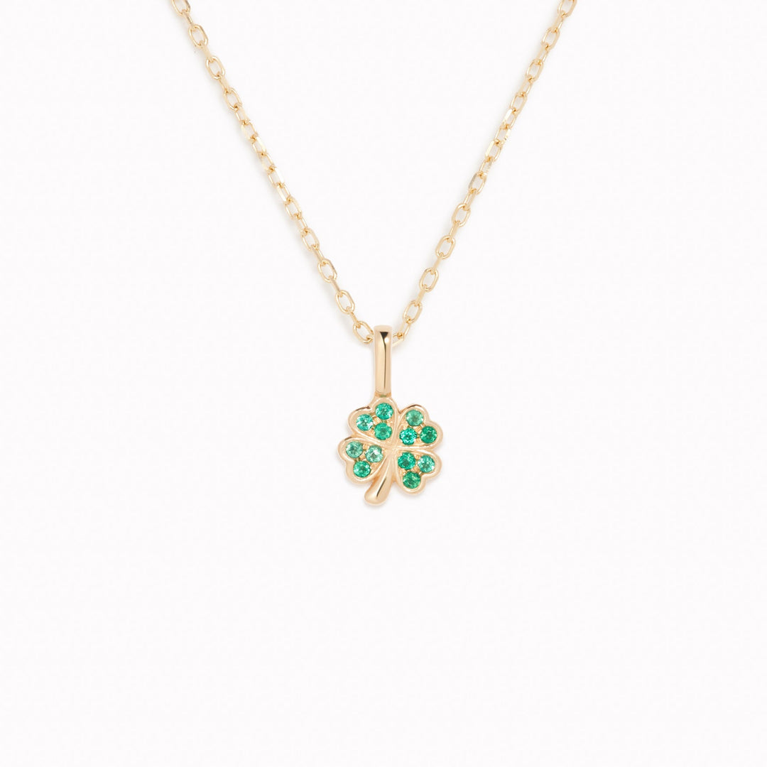 Four Leaf Clover Charm 14k Gold | Linjer Jewelry