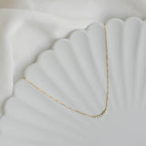 Gemstone Curved Bar Necklace 14k Gold - Ginevra