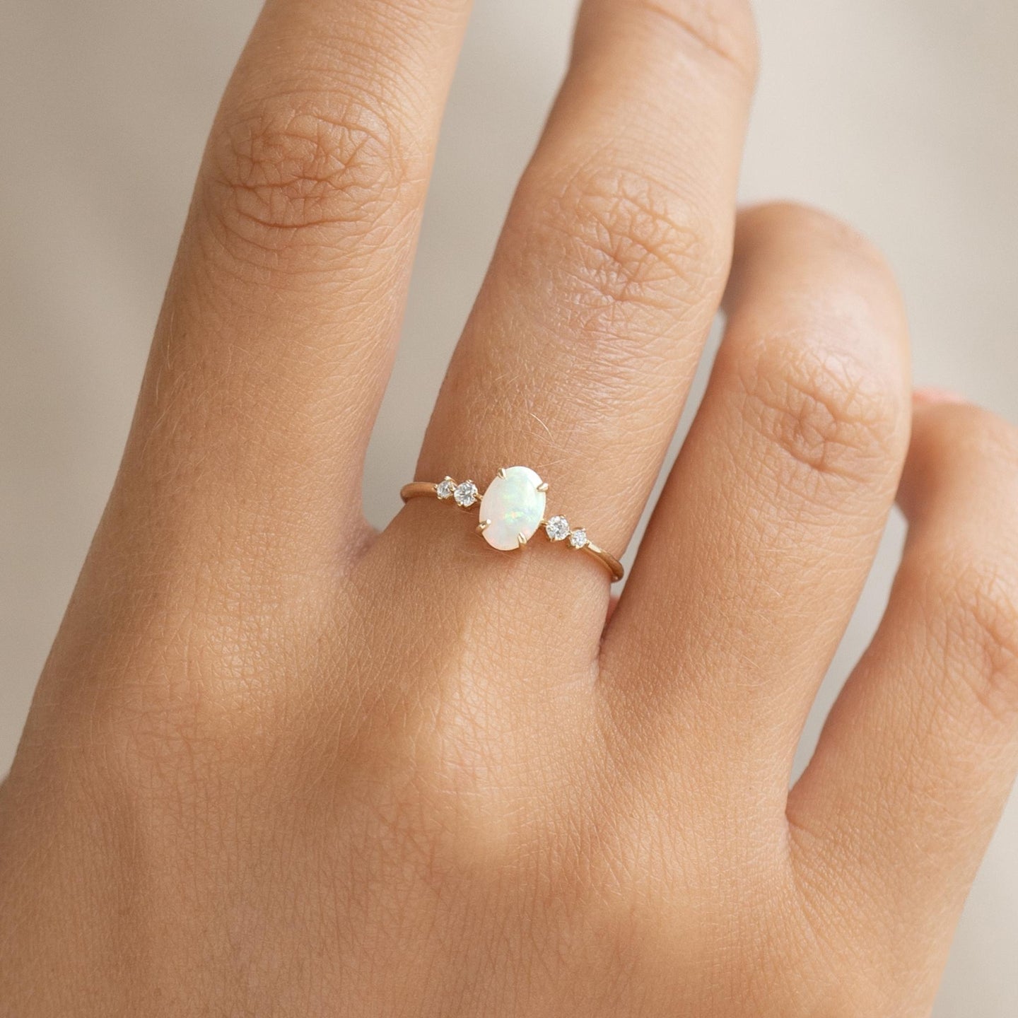 Opal and Diamond Ring - Inez