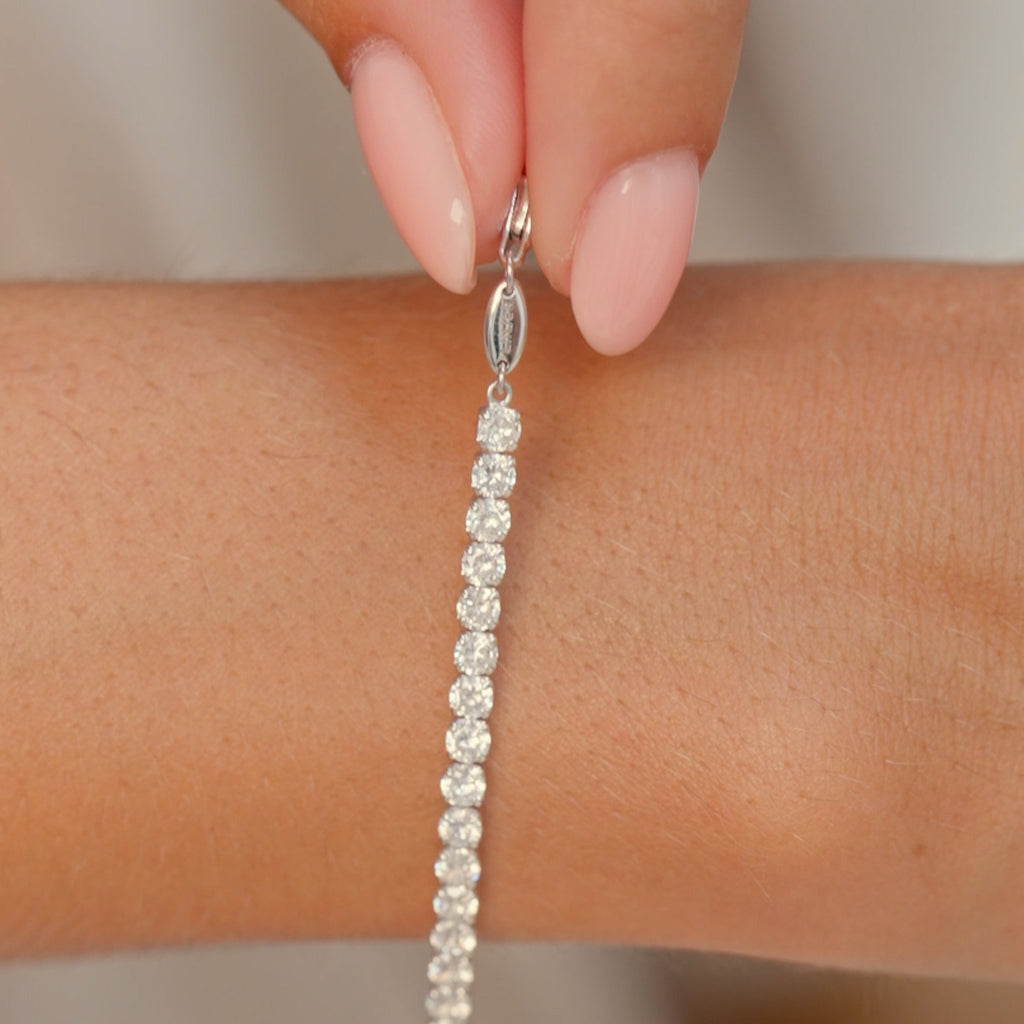 Tennis Bracelet Silver - Zilla | Linjer Jewelry