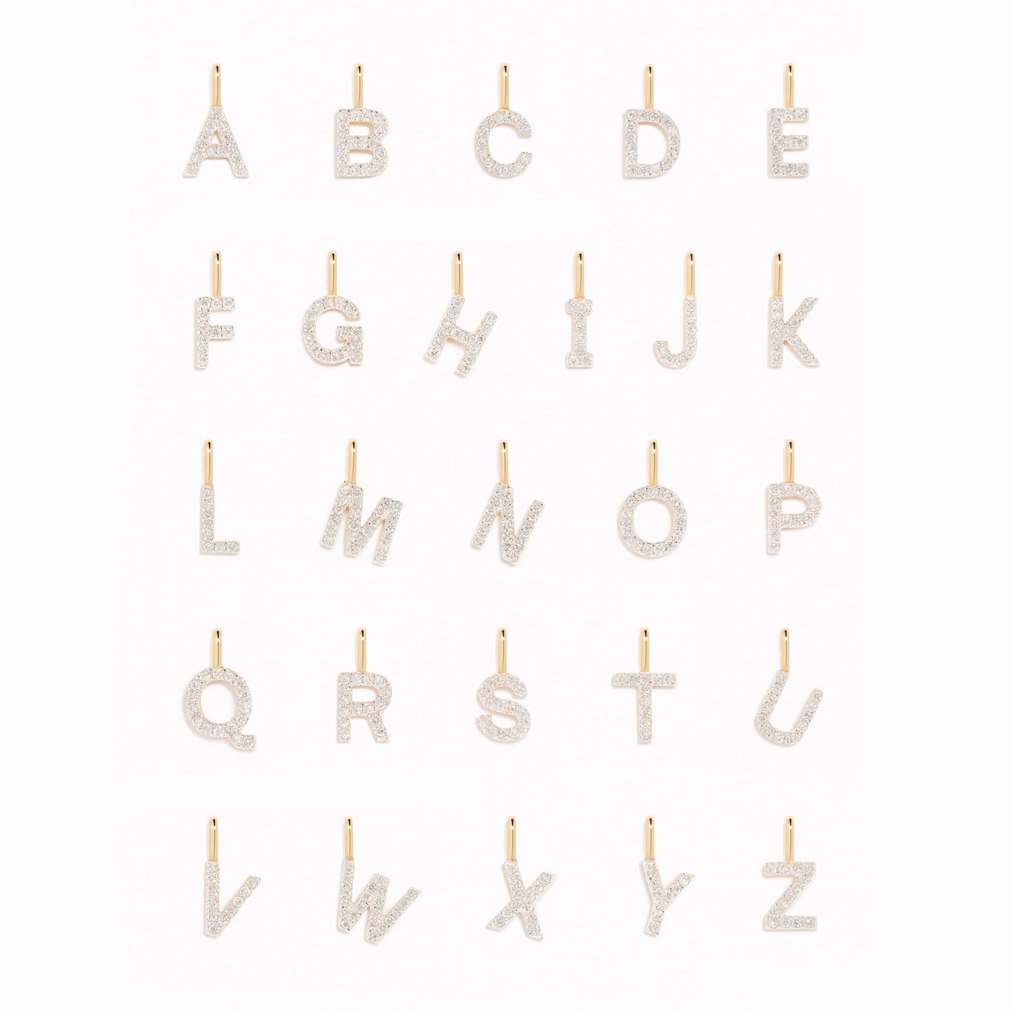 Diamond Initial Pendant 14k Gold - X | Linjer Jewelry