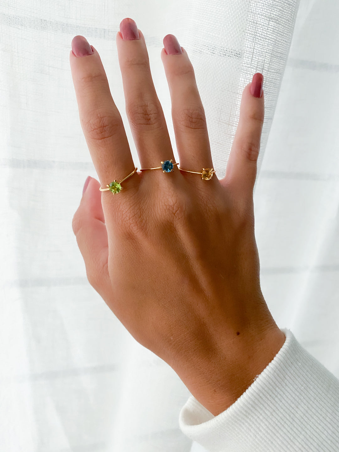 Silver White Topaz Ring - Lilly | Linjer Jewelry