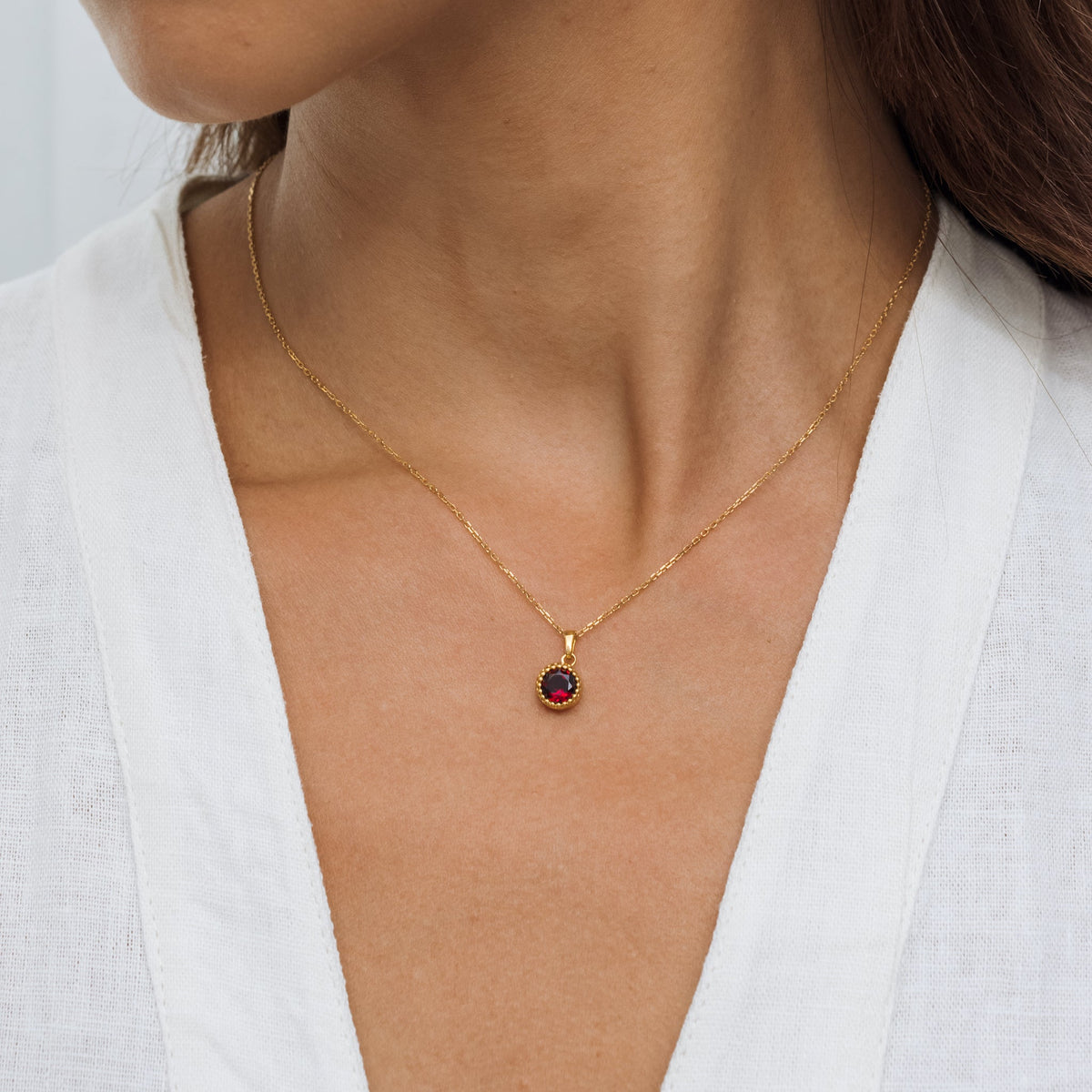 Gold Vermeil, Garnet