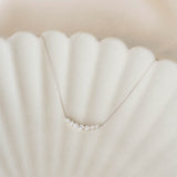 Graduated Diamond Necklace White Gold - Caterina with seven lab grown diamonds on a delicate white gold chain