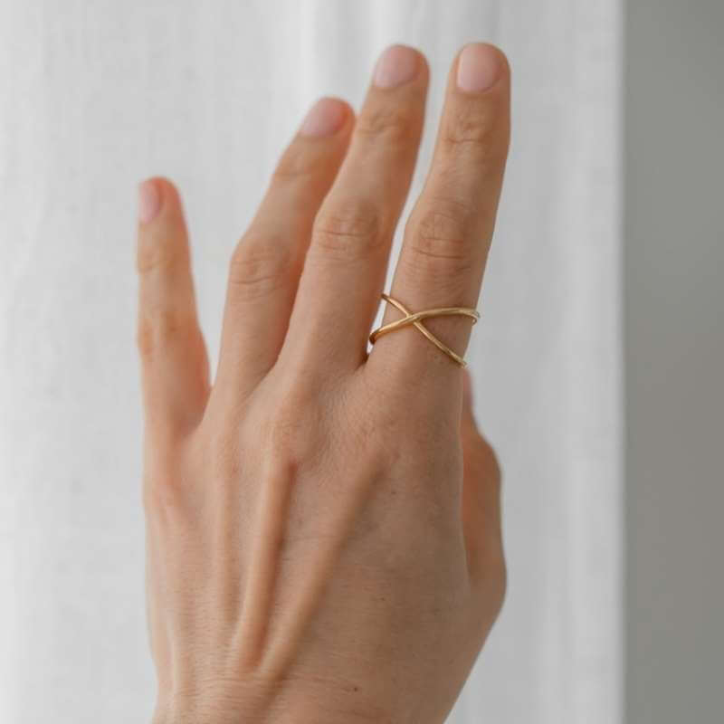 Criss Cross Ring - Anina | Linjer Jewelry