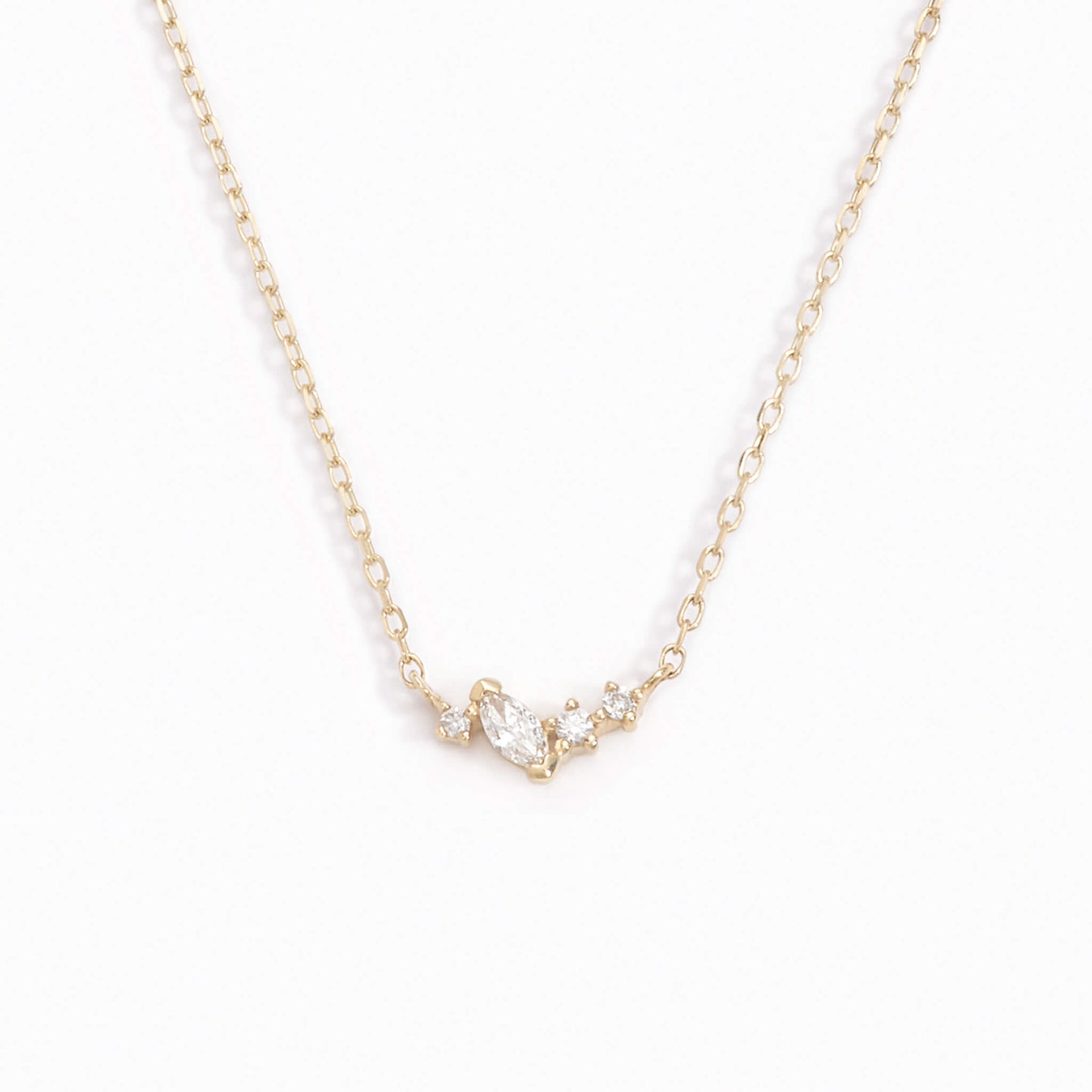 Diamond Cluster Necklace - Estrella