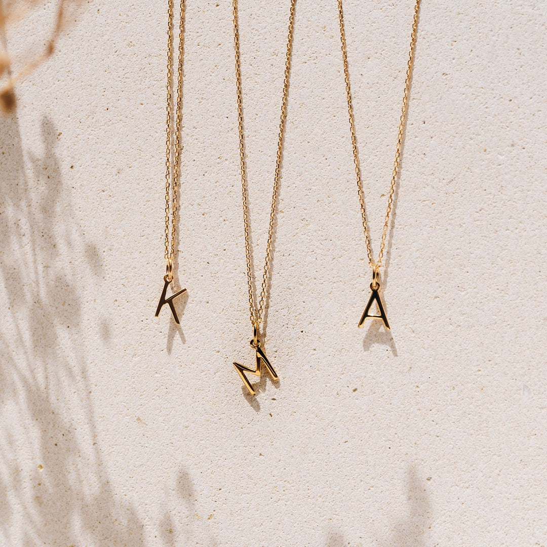 P Necklace / Gold Initial Necklace | Linjer Jewelry