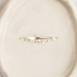 Curved Diamond Ring 14k Gold - Isla