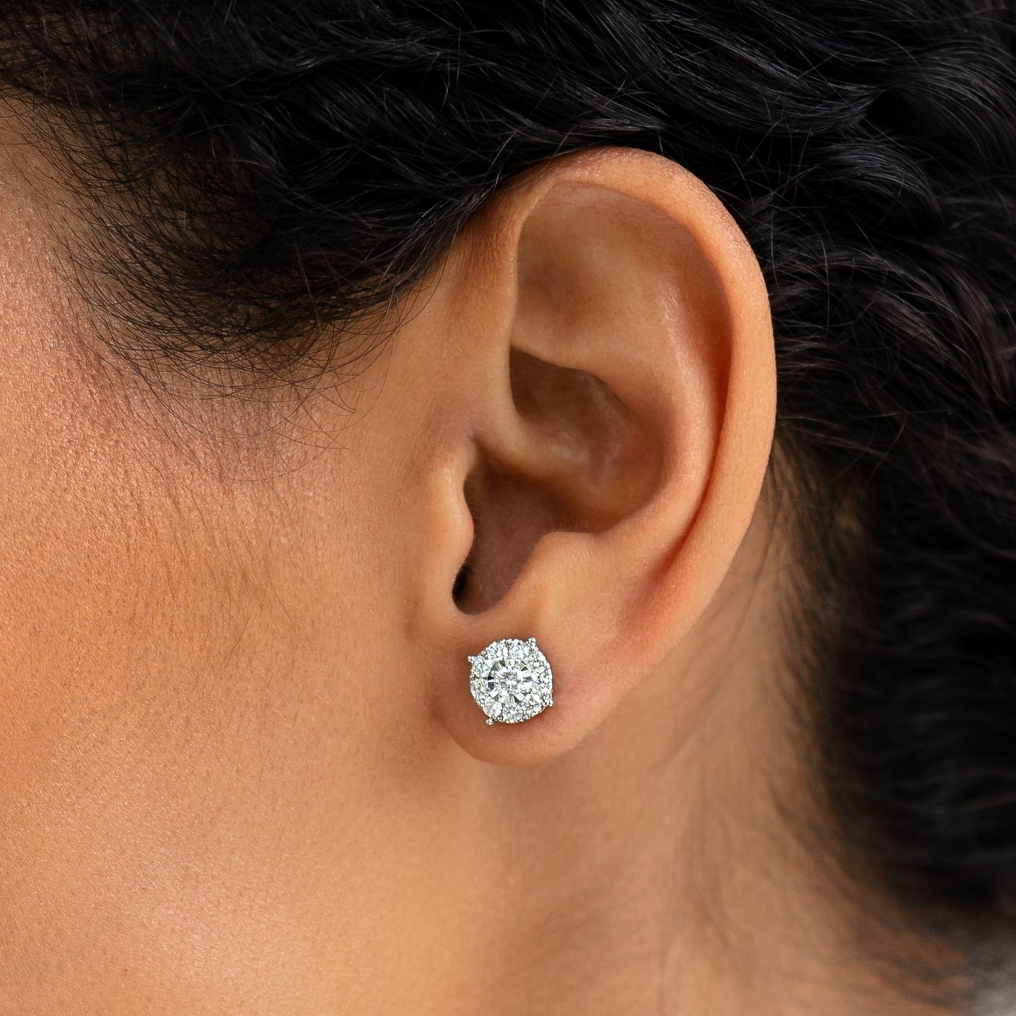 Diamond Earrings - 2 Carat Miracle Plate