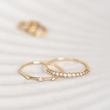 Three Stone Diamond Ring 14k Gold - Estelle