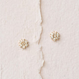 Flower Stud Earrings 14k Gold - Larissa