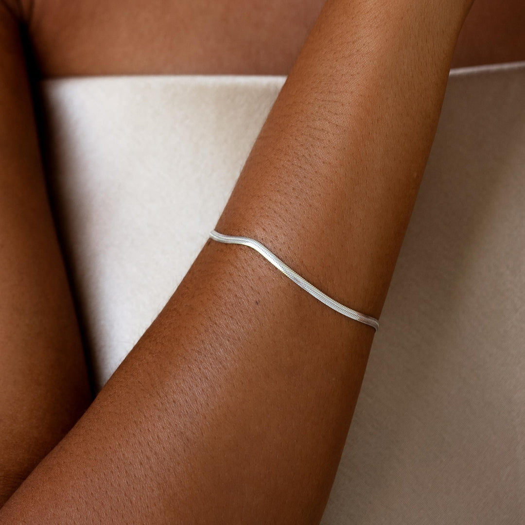 Snake Chain Bracelet Silver | Linjer Jewelry