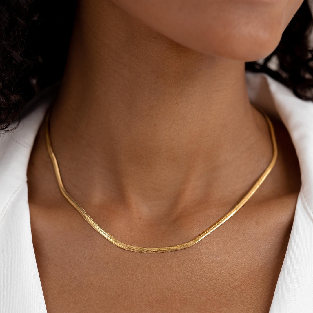 Snake Chain Necklace | Linjer Jewelry