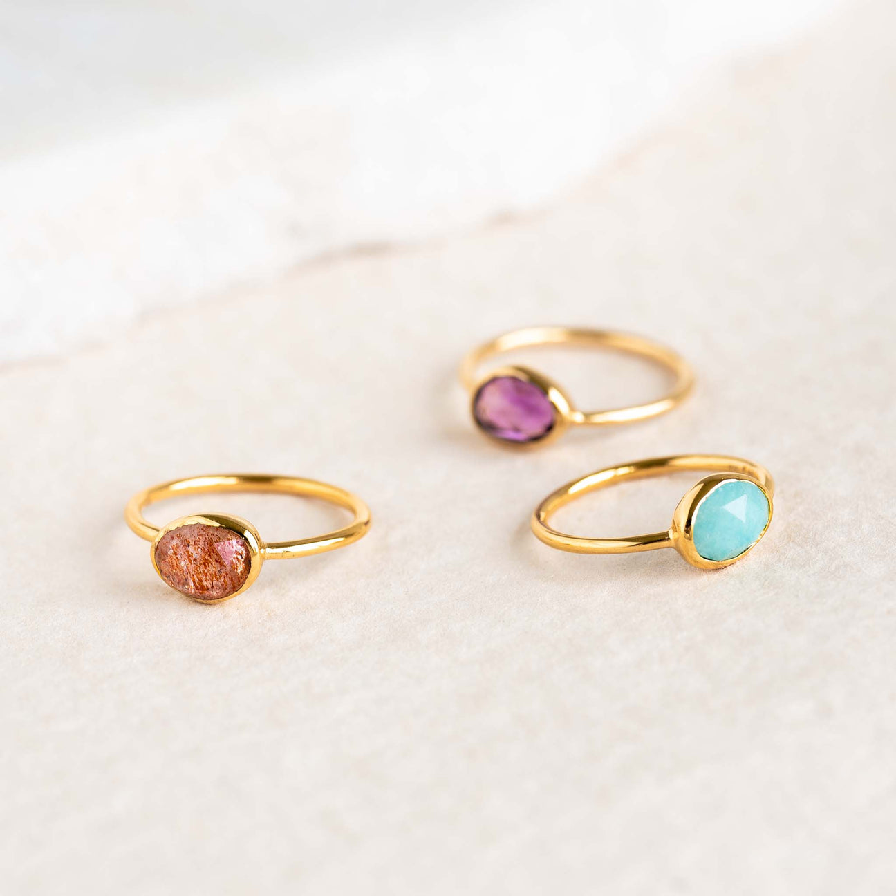 Sunstone Ring - Iris | Linjer Jewelry