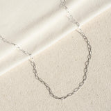 Paperclip Necklace Silver