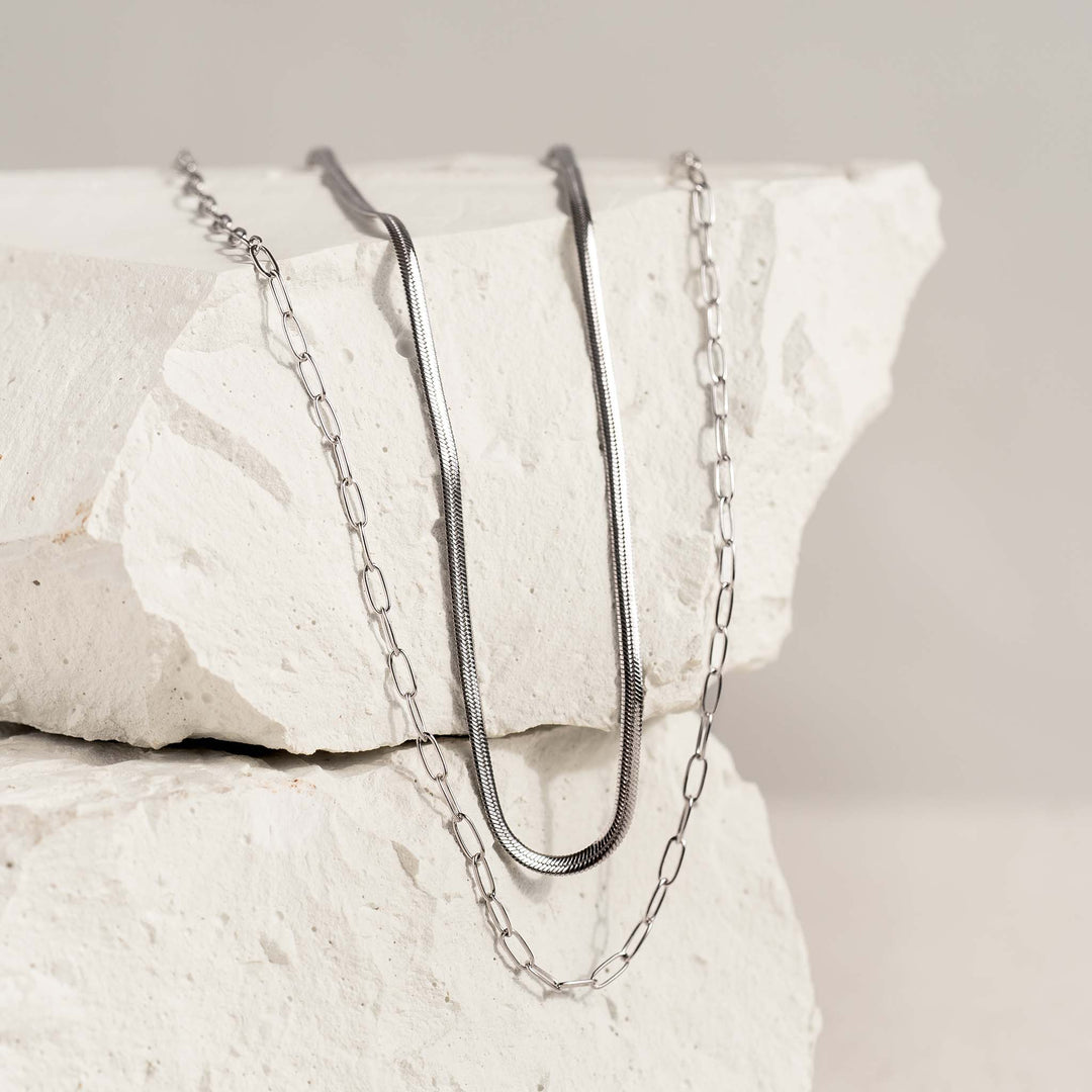 Snake Chain Necklace Silver | Linjer Jewelry