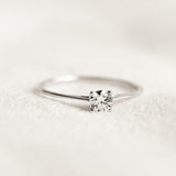 Solitaire Diamond Ring White Gold