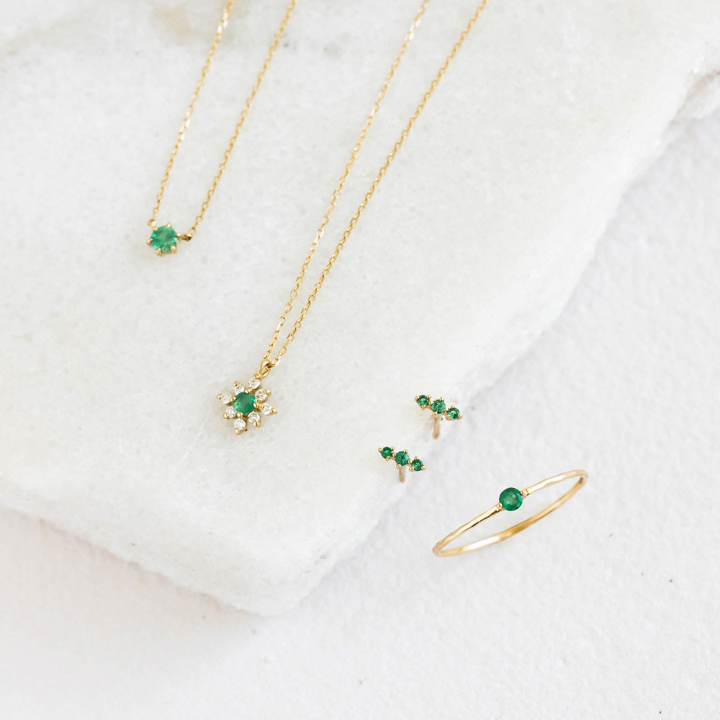 Emerald Ring 14k Gold - Penelope | Linjer Jewelry