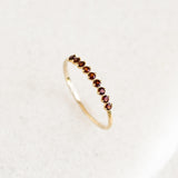 January Birthstone Ring 14k Gold - Garnet