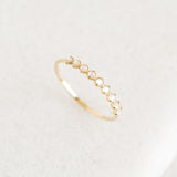 June Birthstone Ring 14k Gold - Mother of Pearl