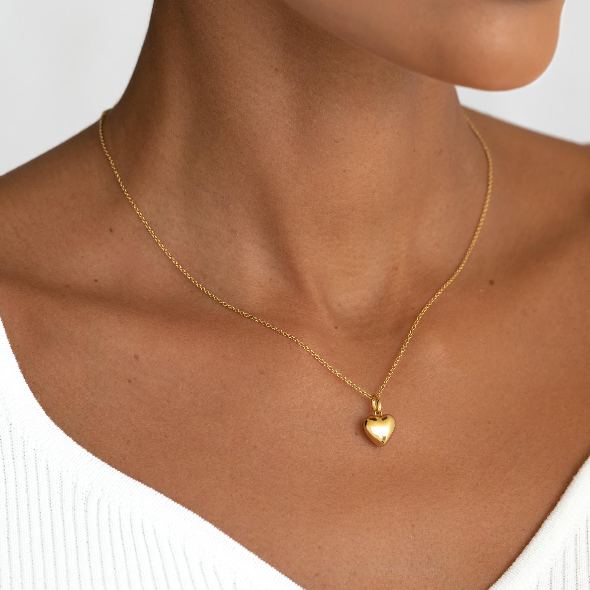 Puffy Heart Necklace | Linjer Jewelry