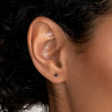 September Birthstone Stud Earrings 14k Gold - Blue Sapphire