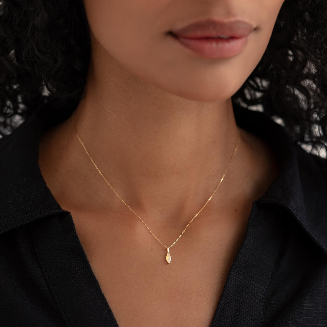 アクセサリー Octi Layered  Pendant Necklace October Birthstone Pendant 14k Gold - Opal | Linjer Jewelry