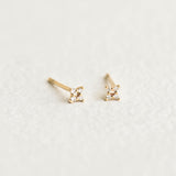 Diamond Star Earrings 14k Gold - Elettra