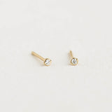 Diamond Stud Earrings 14k Gold - Eloise